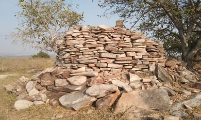 Stupa of samrat Ashoka period found in Kothi hill of Chandauli in up Palaeolithic tools also found