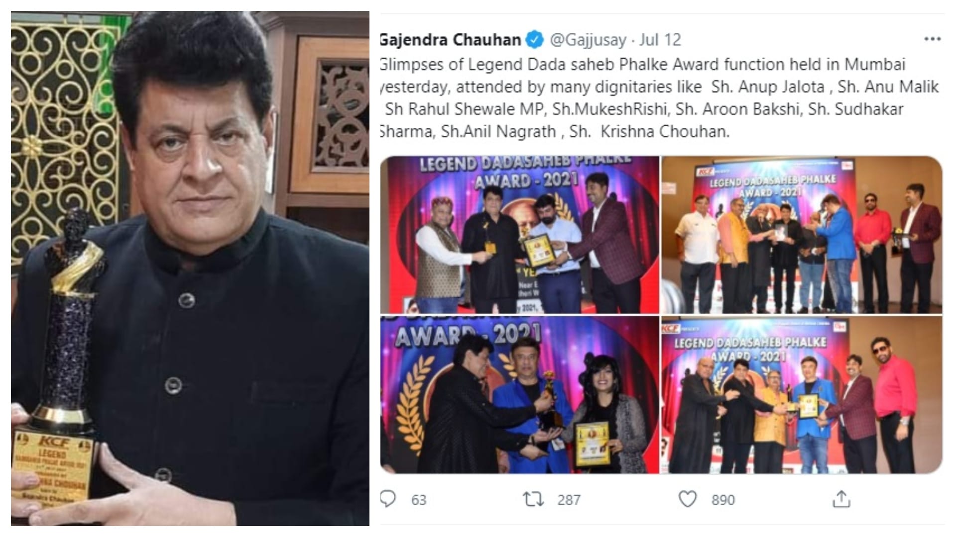 more than half a dozen Dada Saheb Phalke awards in Mumbai dilip kumar Amitabh Bachchan nikkita Ghag