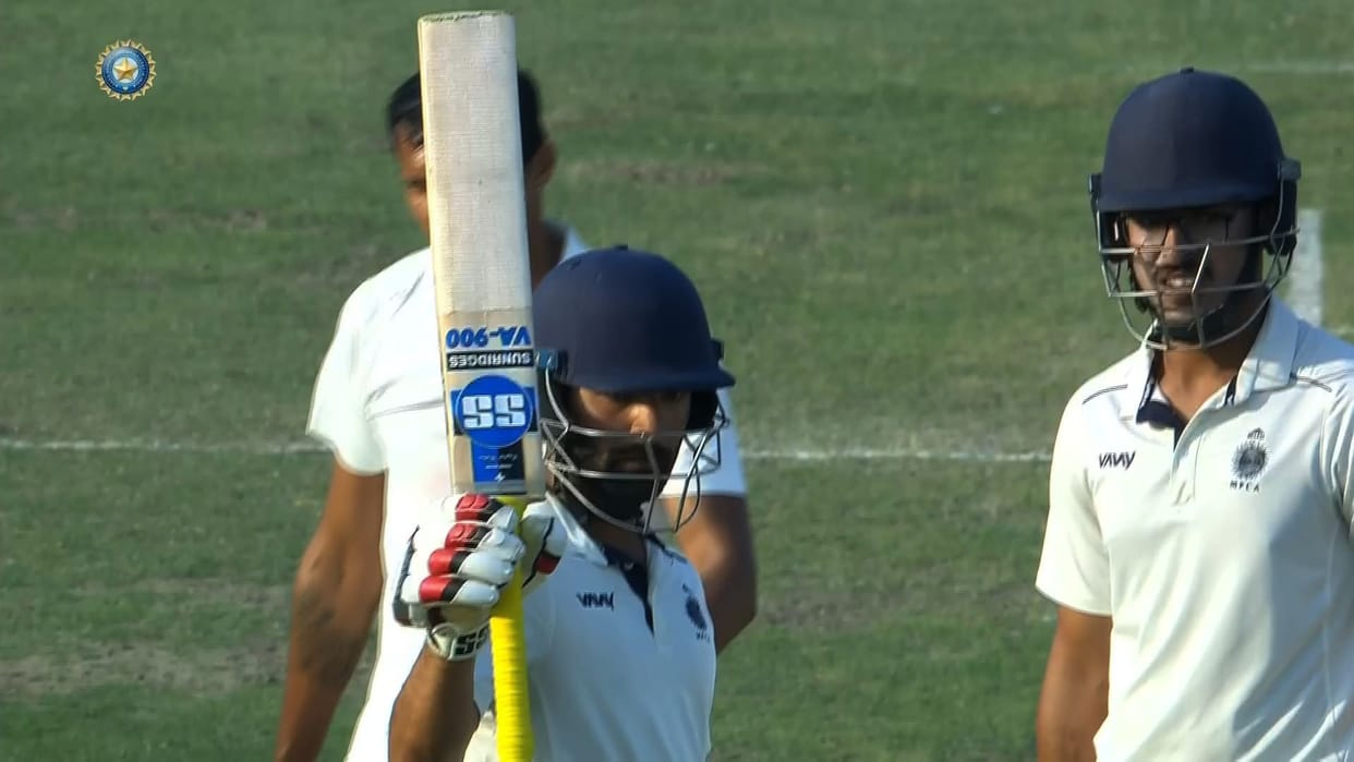Irani Cup Yash Dubey and Harsh Gawli handle Madhya Pradesh MP 112 for three in reply to Rest of India 484