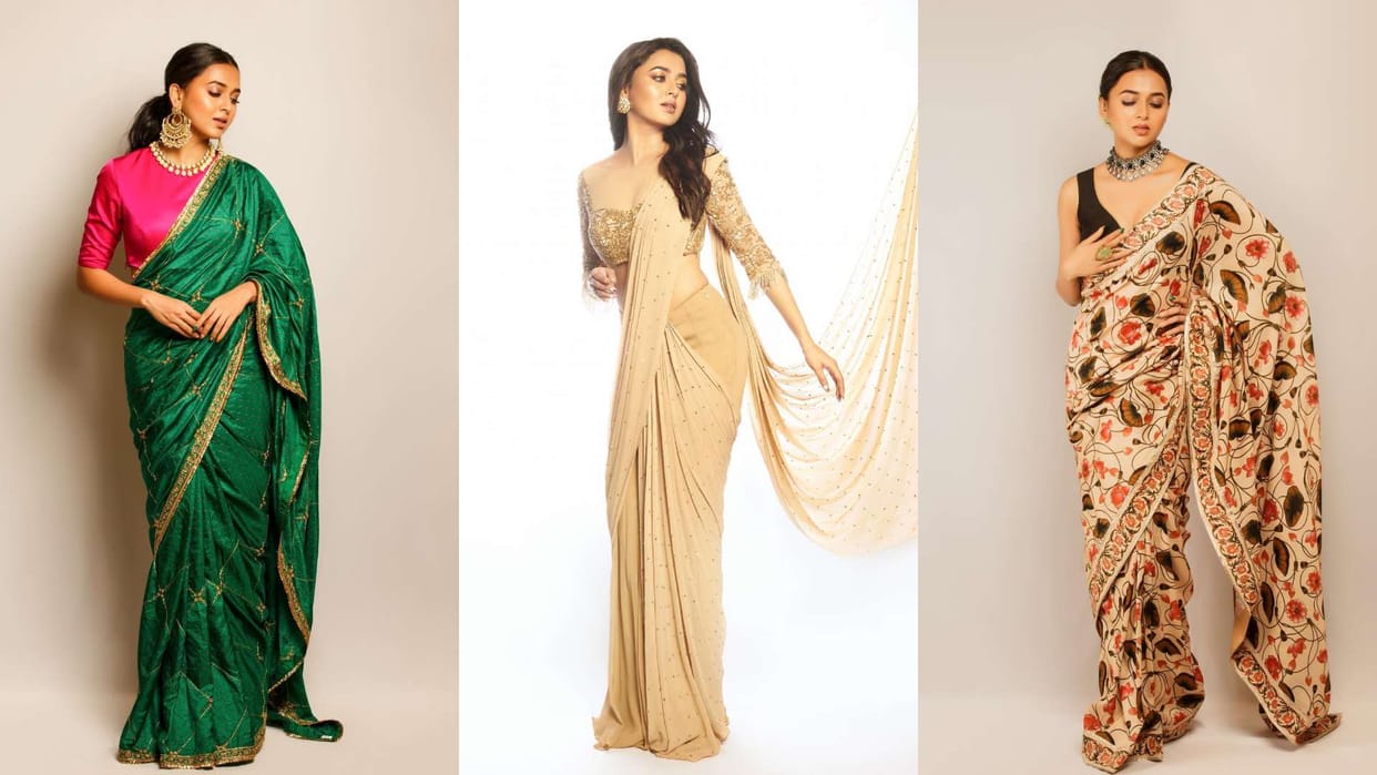 Tejasswi Prakash Fashion Check Out Wonderful Tejasswi Prakash Stunning Saree Collection