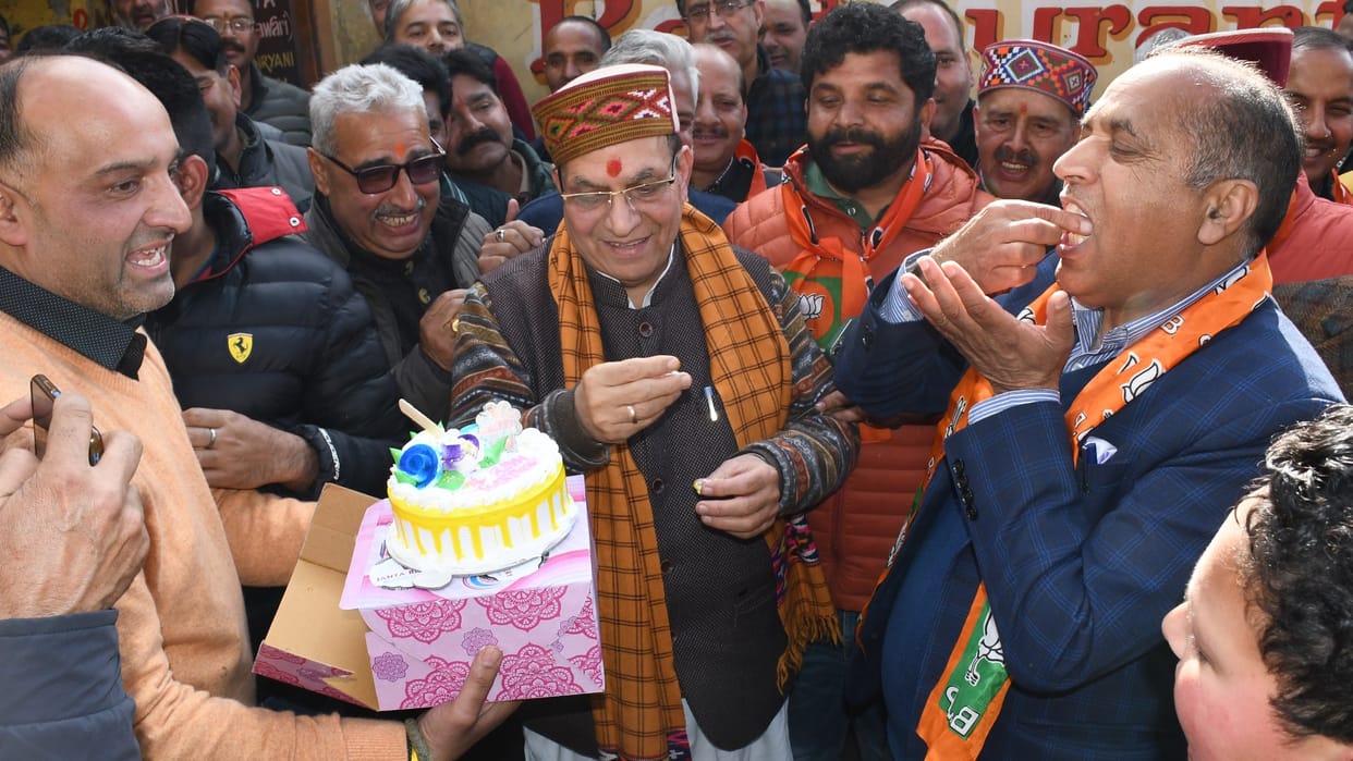 Himachal BJP celebrate victory in Tripura and Nagaland assembly election 2023