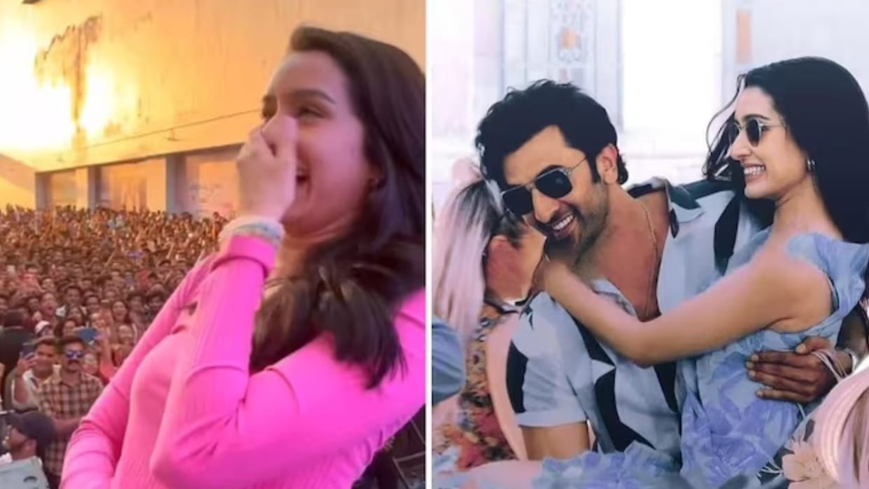 Tu Jhoothi Main Makkaar Crowd speak 10 rupaye ki Pepsi Shraddha Kapoor sexy promote film in Ahmedabad ranbir