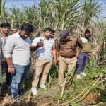 मौके पर जांच करती पुलिस।