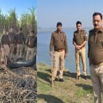 जांच करती पुलिस।