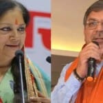 पूर्व सीएम वसुंधरा राजे और भाजपा अध्यक्ष सतीश पूनिया।