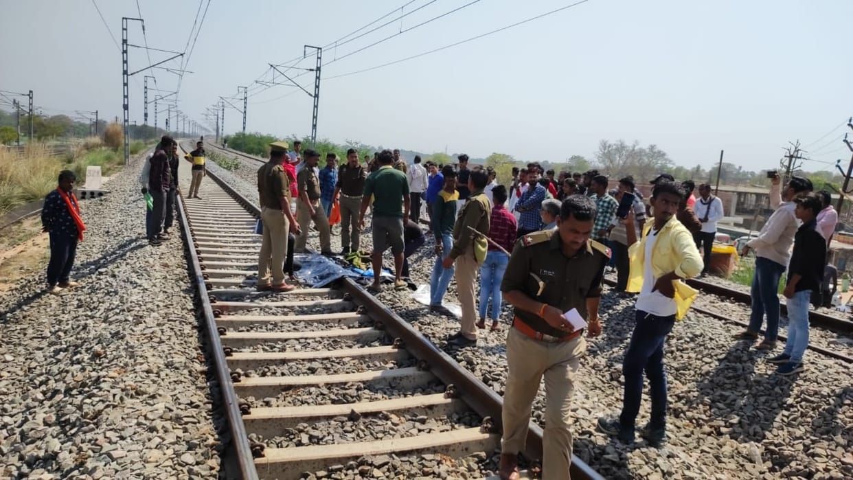 Two children died after being hit by a train, both children were crossing the track, there was chaos
