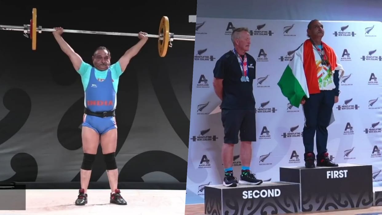 63-year-old Mohan Parashar of Sehore brought gold to the country in World Cup weight lifting