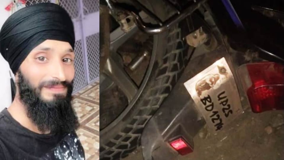 car crashed the man who fell after colliding with the bull in bareilly
