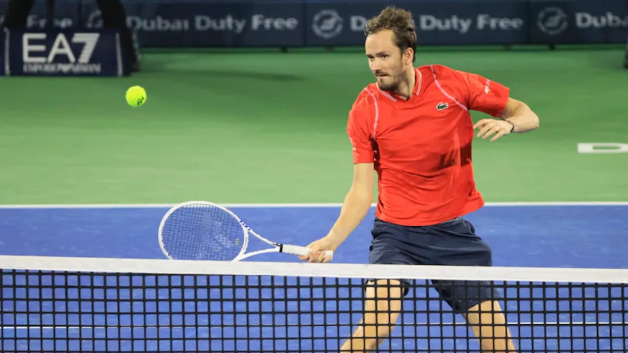 Dubai Final Daniil Medvedev beats Novak Djokovic will compete andrey rublev in final