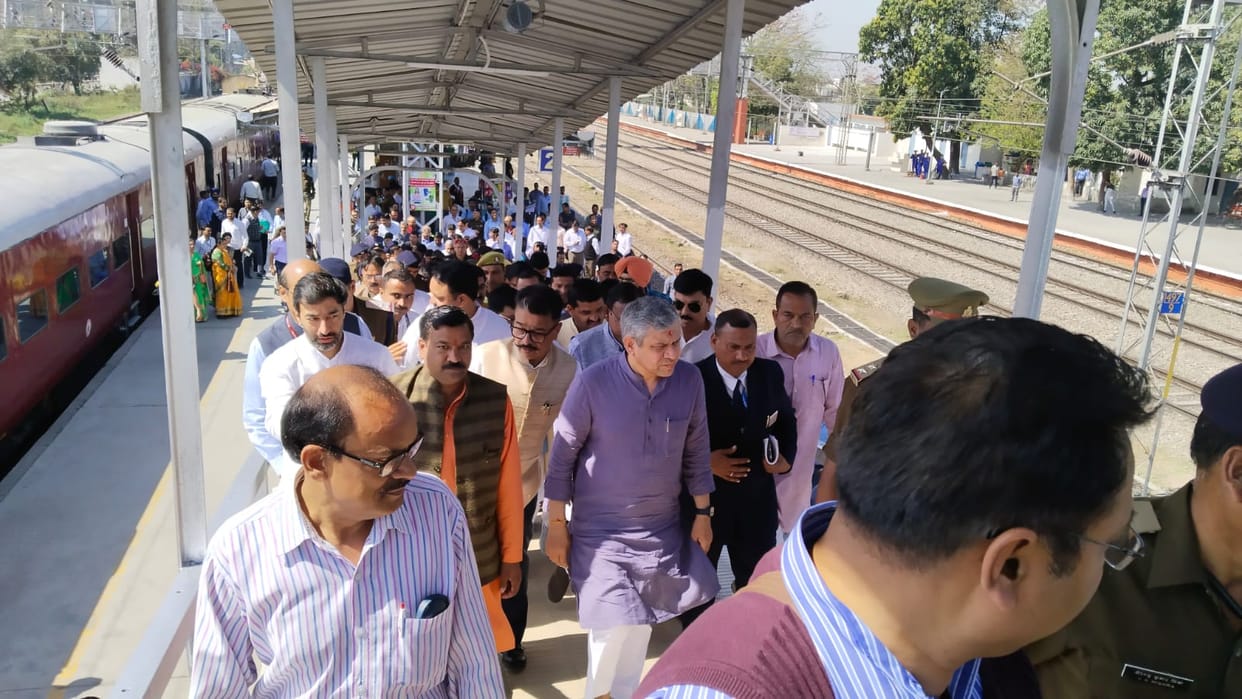 UP: Railway Minister Ashwini Vaishnav visit in pictures, says goal is to win the Bijnor Lok Sabha seat