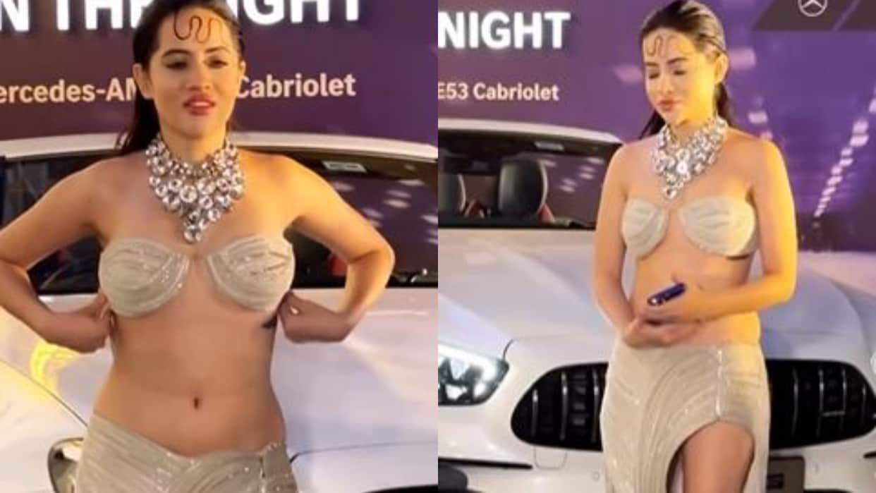 urfi javed spoted new look in a fashion event netizens trolled her for bold dress video goes viral on internet