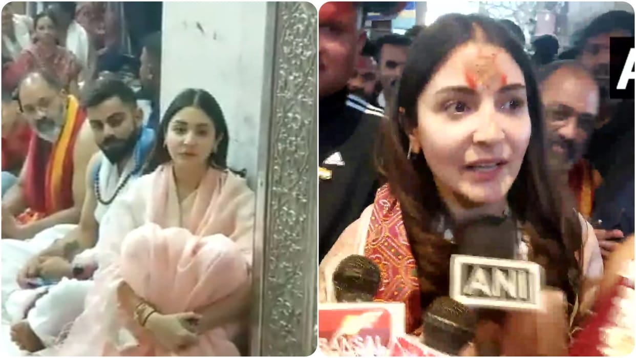 Virat Kohli visited Mahakaleshwar Jyotirlinga Temple in Ujjain with wife Anushka after Indore Test