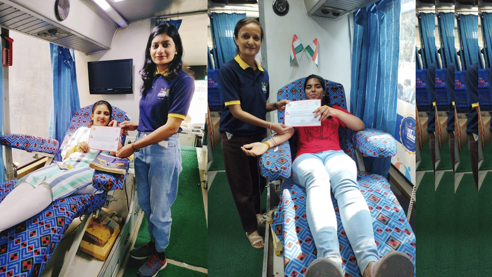 blood donation camp in indore for college girls