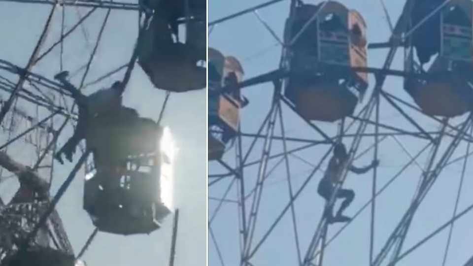 Young man got stuck in jhoola while taking selfie in Dera Baba Nanak of Punjab