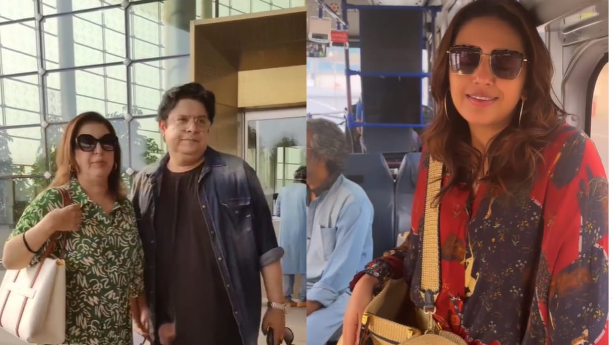 Huma Qureshi Make Fun Of Farah Khan For Wearing Green Printed Dress While They Were Spotted At Mumbai Airport