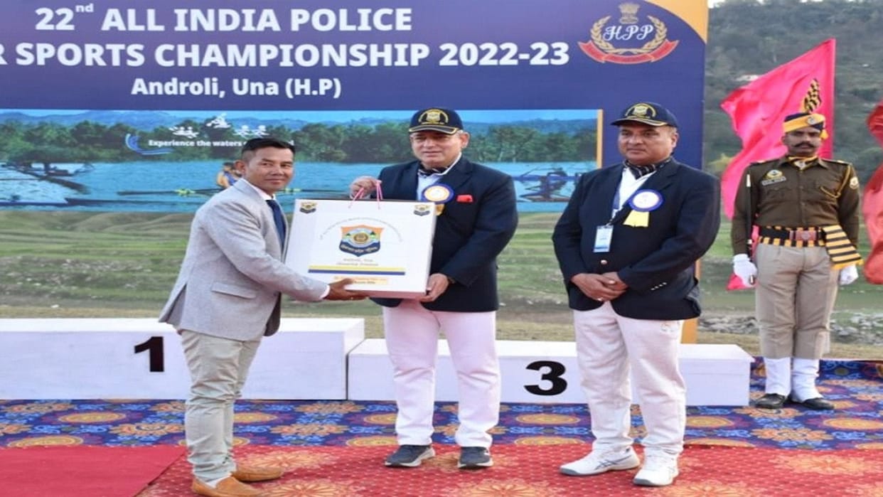 22nd All India Police Water Sports Championship ITBP Prabha Kumar wins Gold Medal in Kayaking 500 meter event