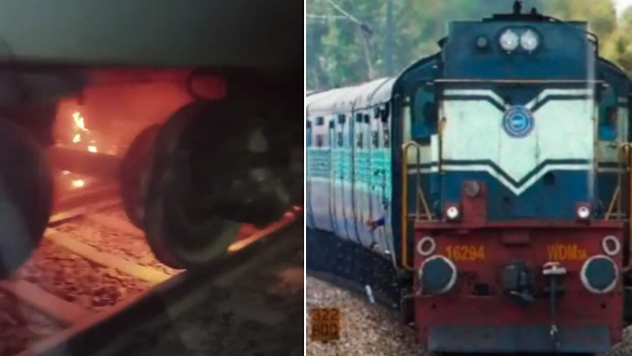 Ratlam: Major incident averted in Sarvodaya Express, brake lock caused wheel wear and fire