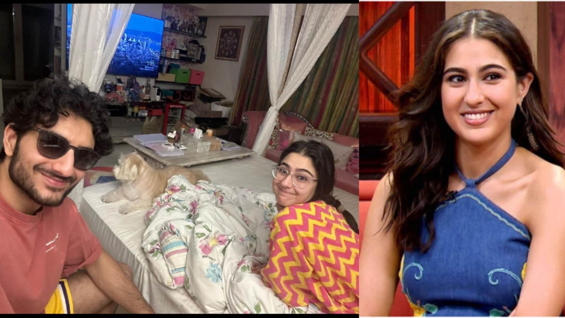 Sara Ali Khan Wishes Brother Ibrahim Ali khan On his Birthday with a picture Users Make Fun For A messy Room