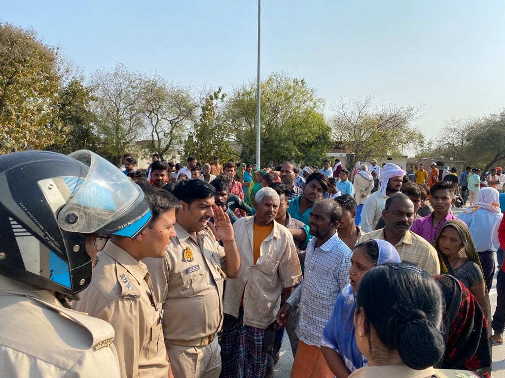 Horrific Road accident in Varanasi Three including two children after car hit them on ring road
