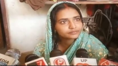 Prayagraj : एनकाउंटर में नया खुलासा, पत्नी ने कहा- रात पर घर पर थे विजय, उन्होंने किसी की हत्या नहीं की Prayagraj : एनकाउंटर में मारे गए विजय चौधरी उर्फ उस्मान की पत्नी शिवानी।