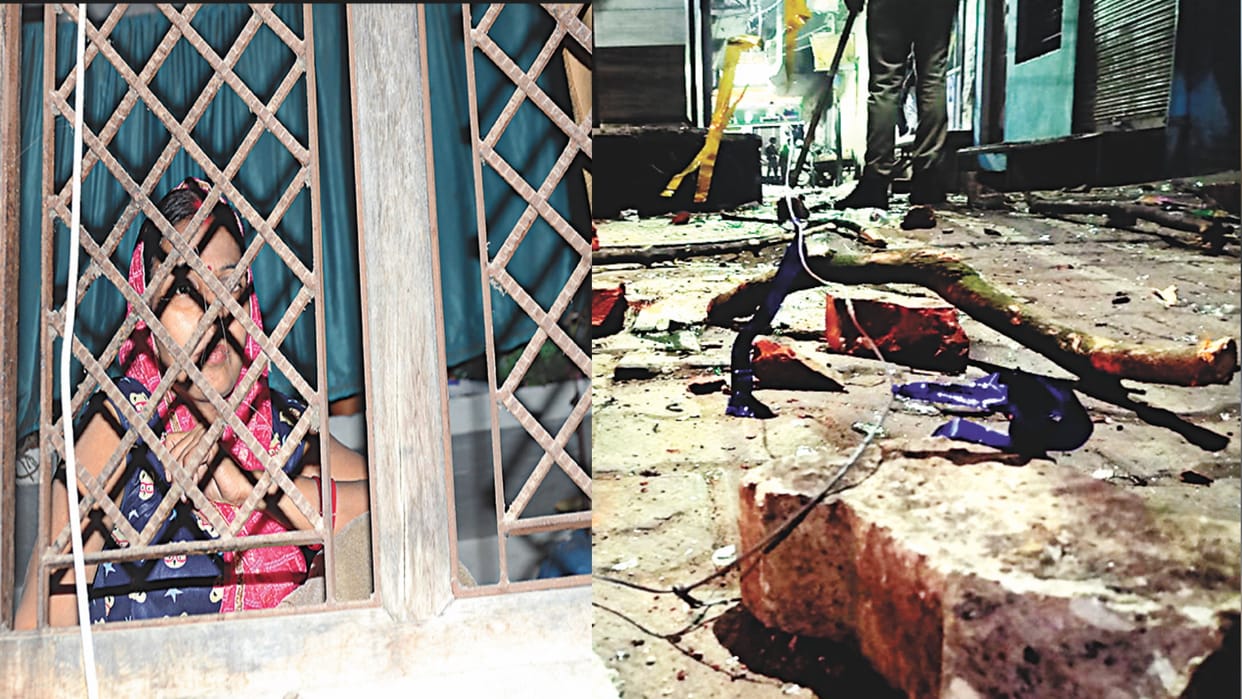 Uproar over donations: Women pelted stones from rooftops, threw bottles, police monitors with drones