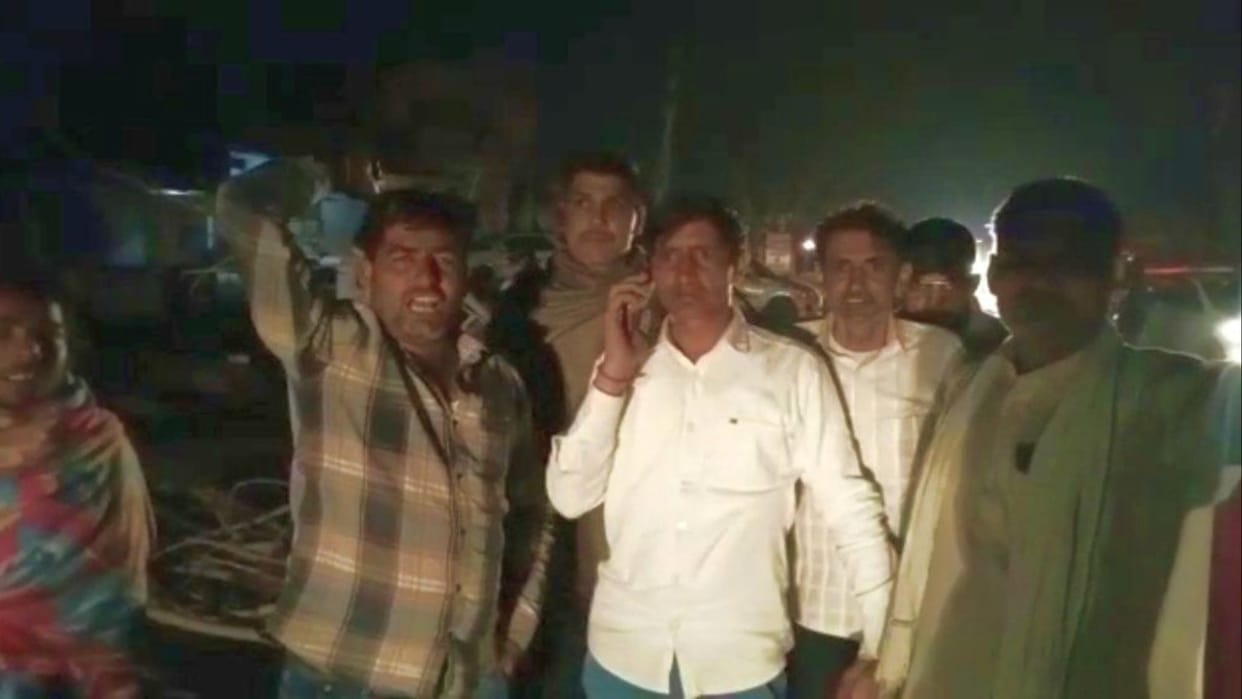Jind: Villagers blocked two highways in protest against the arrest of sarpanches