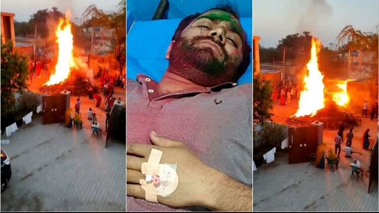 Big accident in Haryana: Girl dies due to scorching during Holika Dahan, 11 KV line wire breaks, three serious