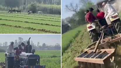 BIJNOR: Troubled by destitute animals, the farmer plowed the wheat crop in seven bighas