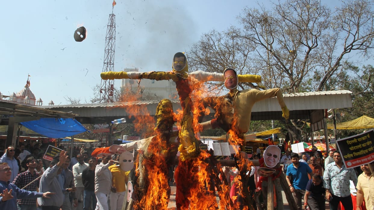 BJP burnt bonfire of corruption in all 70 assembly constituencies
