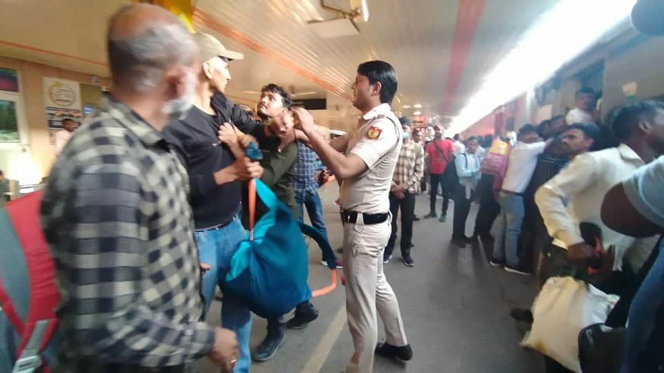 In front of crowd of people going home on Holi all arrangements made at railway stations of collapsed