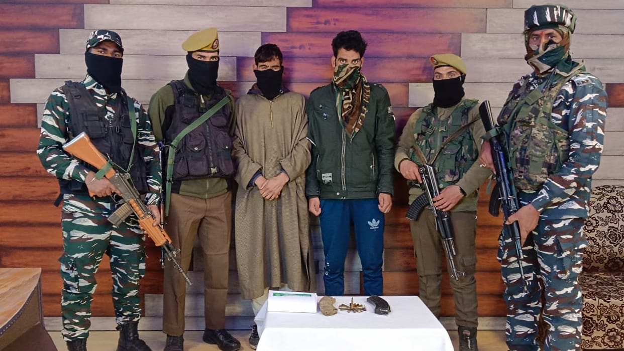 jammu kashmir Two terrorists Associates Arrested In baramulla North Kashmir