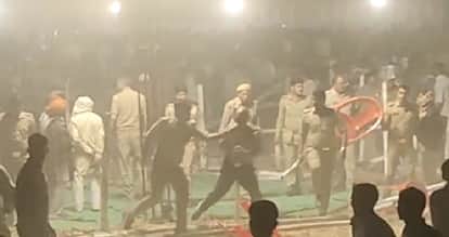 Uproar in Pawan Singh's stage show, pelting bricks and stones fiercely, police did not have to use lathis