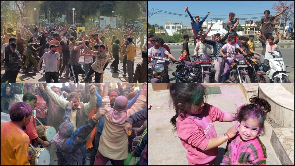 Holi 2023: Holi celebrated in Jammu division people dressed in colorful colors danced to beat of drums
