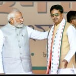 प्रधानमंत्री मोदी के साथ माणिक साहा।