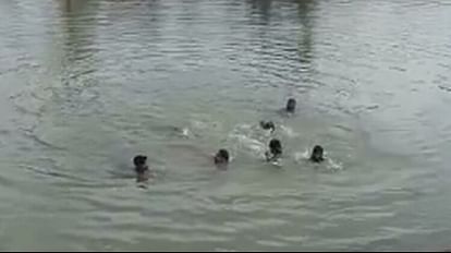 two children died due to drowning in anicut while bathing in gpm