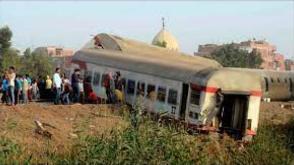 Egypt Train Derailment passenger train derailed in Cairo