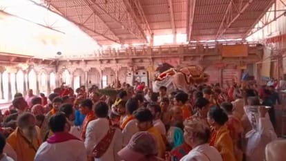 Forty day Holi festival comes to grand end in  Barsana at Mathura