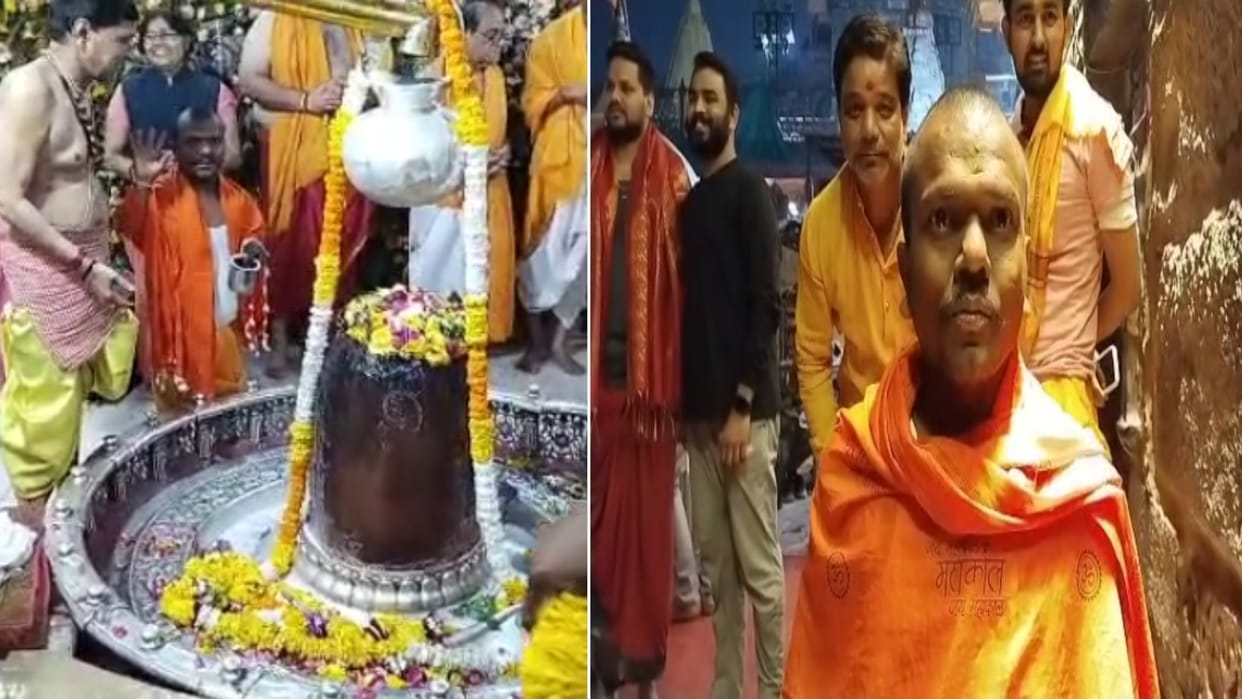 Bhojpuri film actor Pappu aka Kallu Don reached Mahakaleshwar, saw Bhasmarti from Nandi Hall