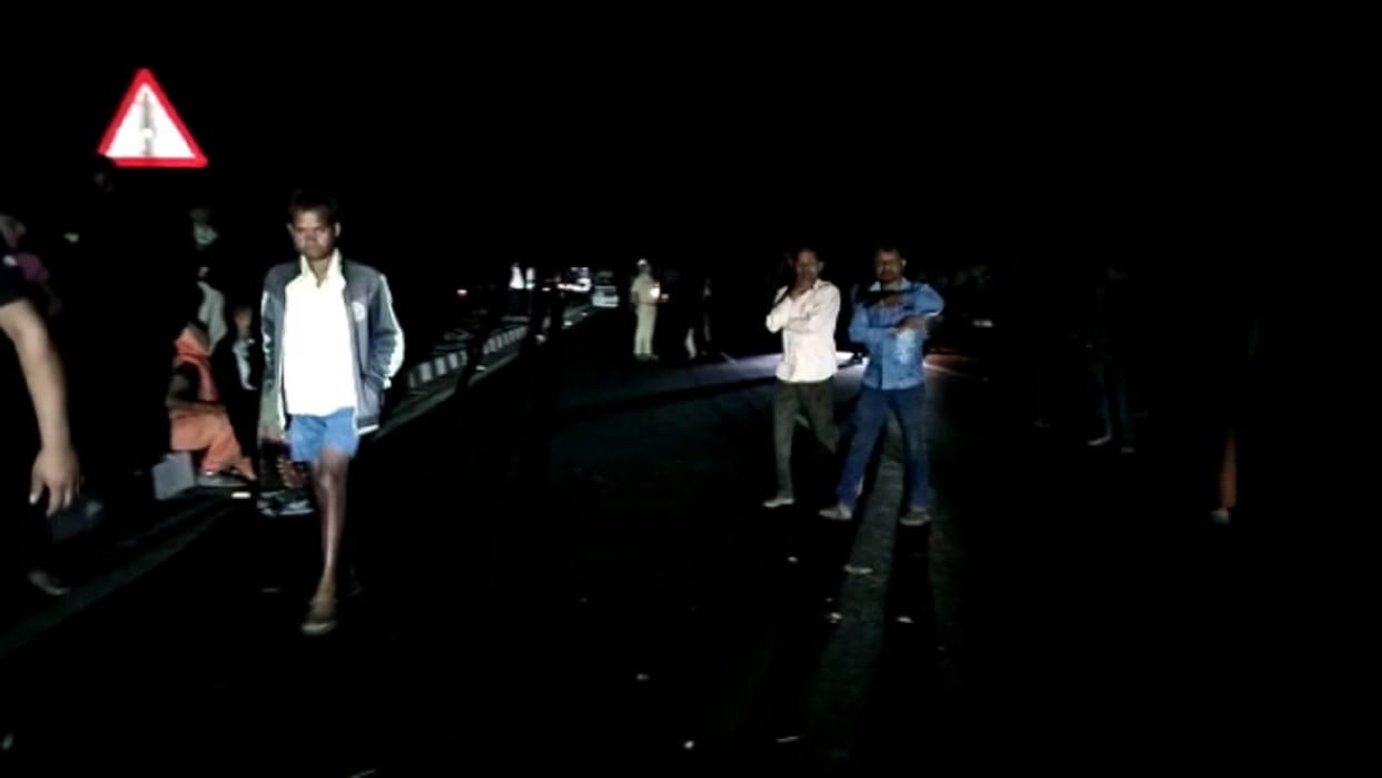 Truck crushed two bike riders in Korba