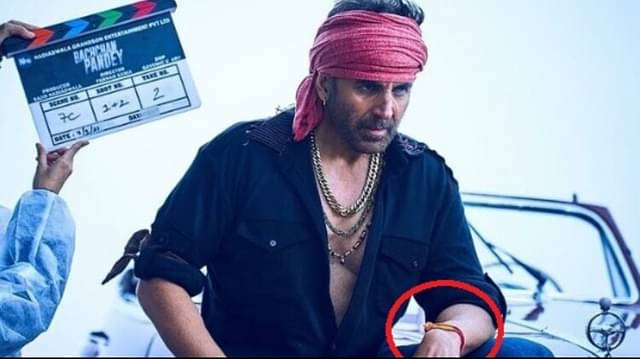 बच्चन पांडे के सेट पर अक्षय कुमार