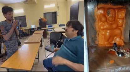 भंवरकुआं थाने में संदिग्ध युवक पार्षद मनीष मामा के सामने हाथ जोड़ने लगा। पुलिस ने बताया वह नशे में है