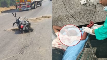 Varanasi: ट्रक और बाइक में जोरदार टक्कर, सड़क पर जा गिरा बाइक सवार, हालत गंभीर Varanasi: ट्रक और बाइक में जोरदार टक्कर, सड़क पर जा गिरा बाइक सवार, हालत गंभीर