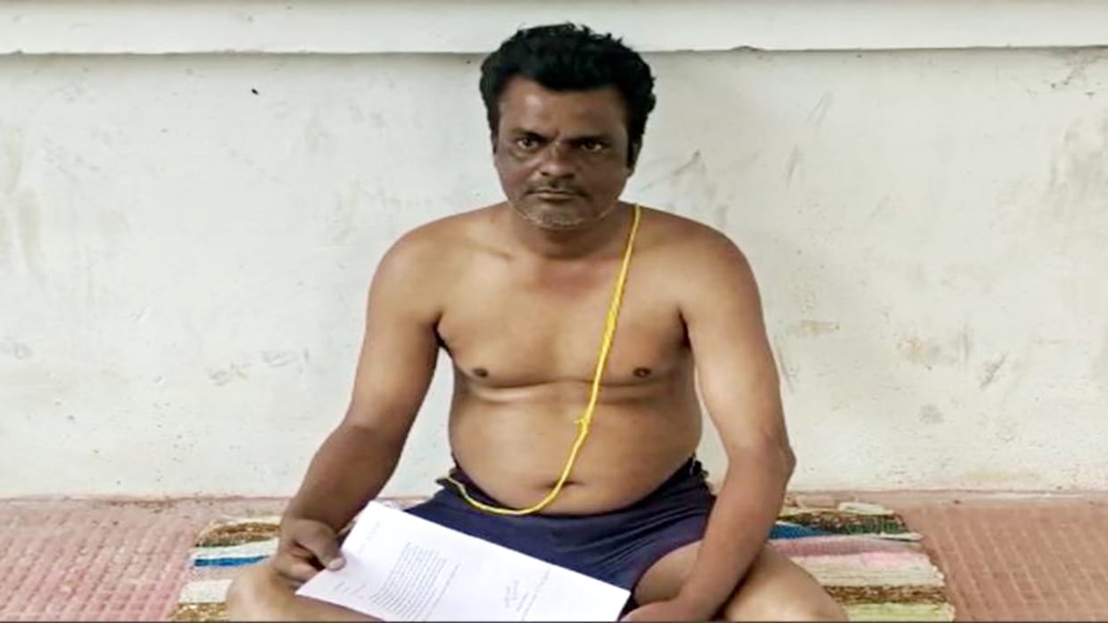 The ostracized person from Rajsamand Brahmin society sat on strike