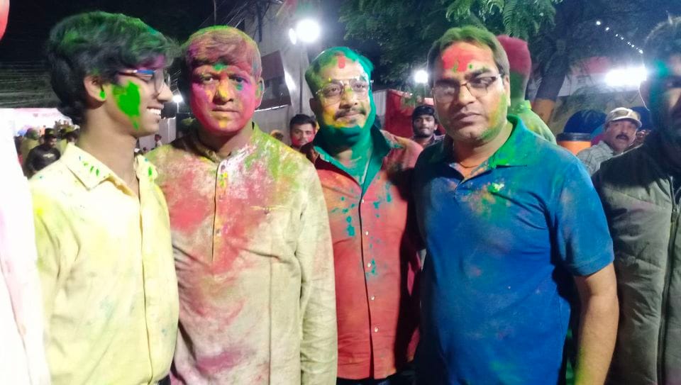 indore bjp faag utsav holi event milan samaroh