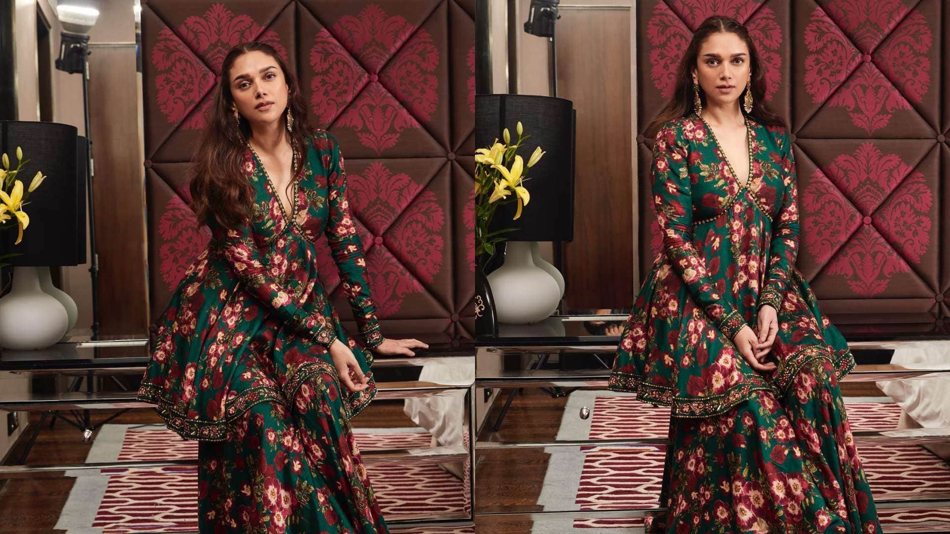 actress aditi rao hydari sharara dress collection photos aditi rao hydari fashion style