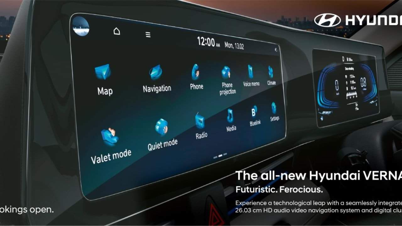 hyundai verna facelift interior features reveled, segment first features like heated seats ventilated seats