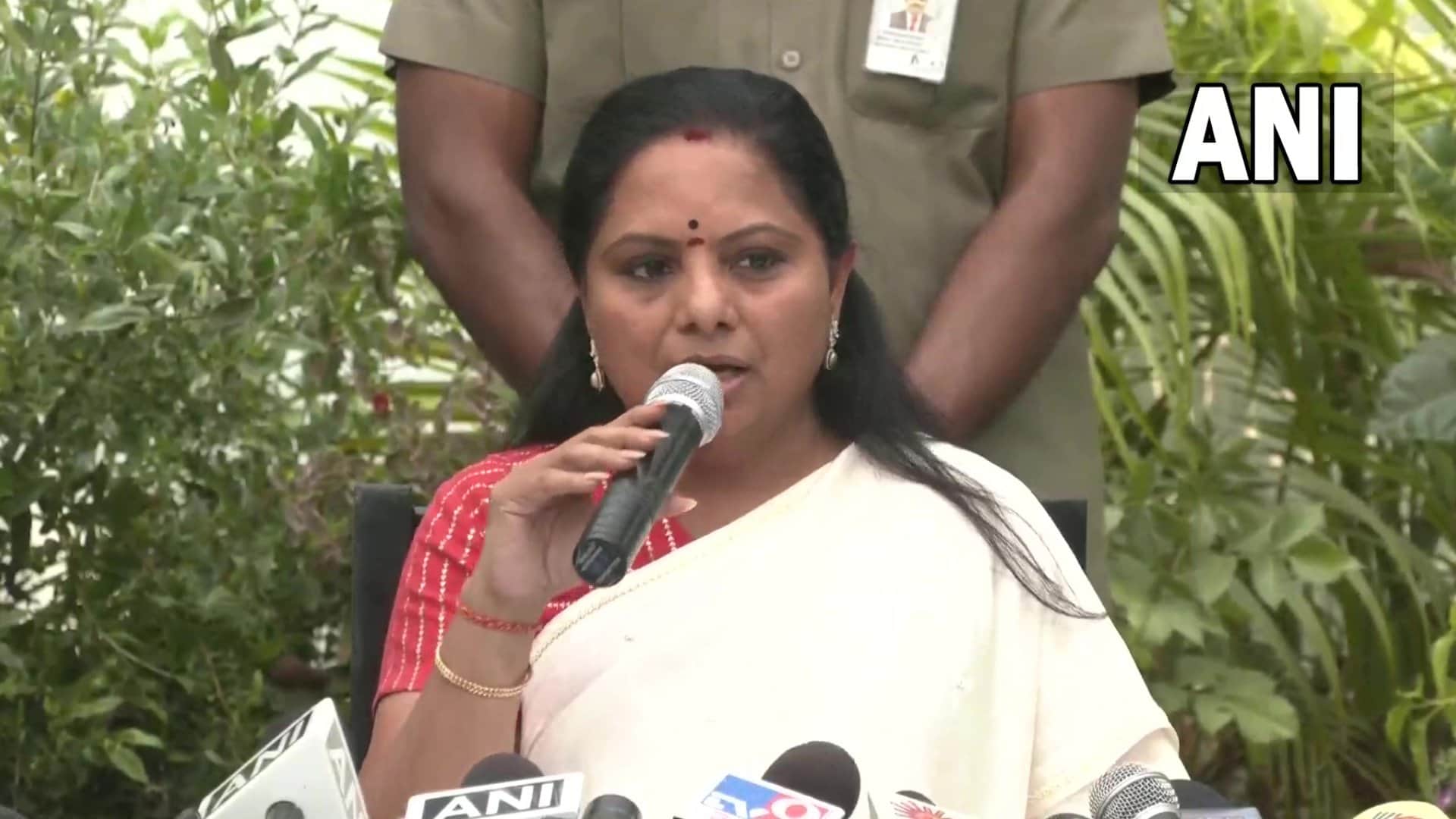 BRS MLC K Kavitha and AIMIM Asaduddin owaisi reaction on Razakar teaser