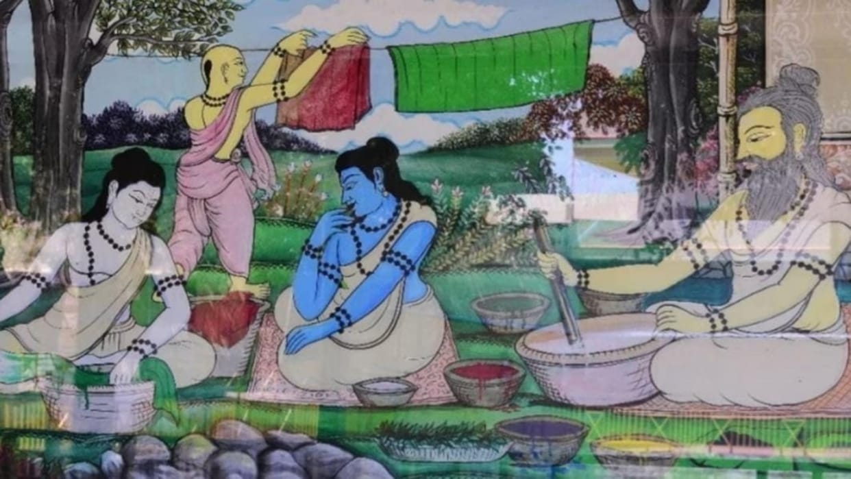 Lord Shri Krishna Lord Krishna learned the art of making colors from flowers in Ujjain