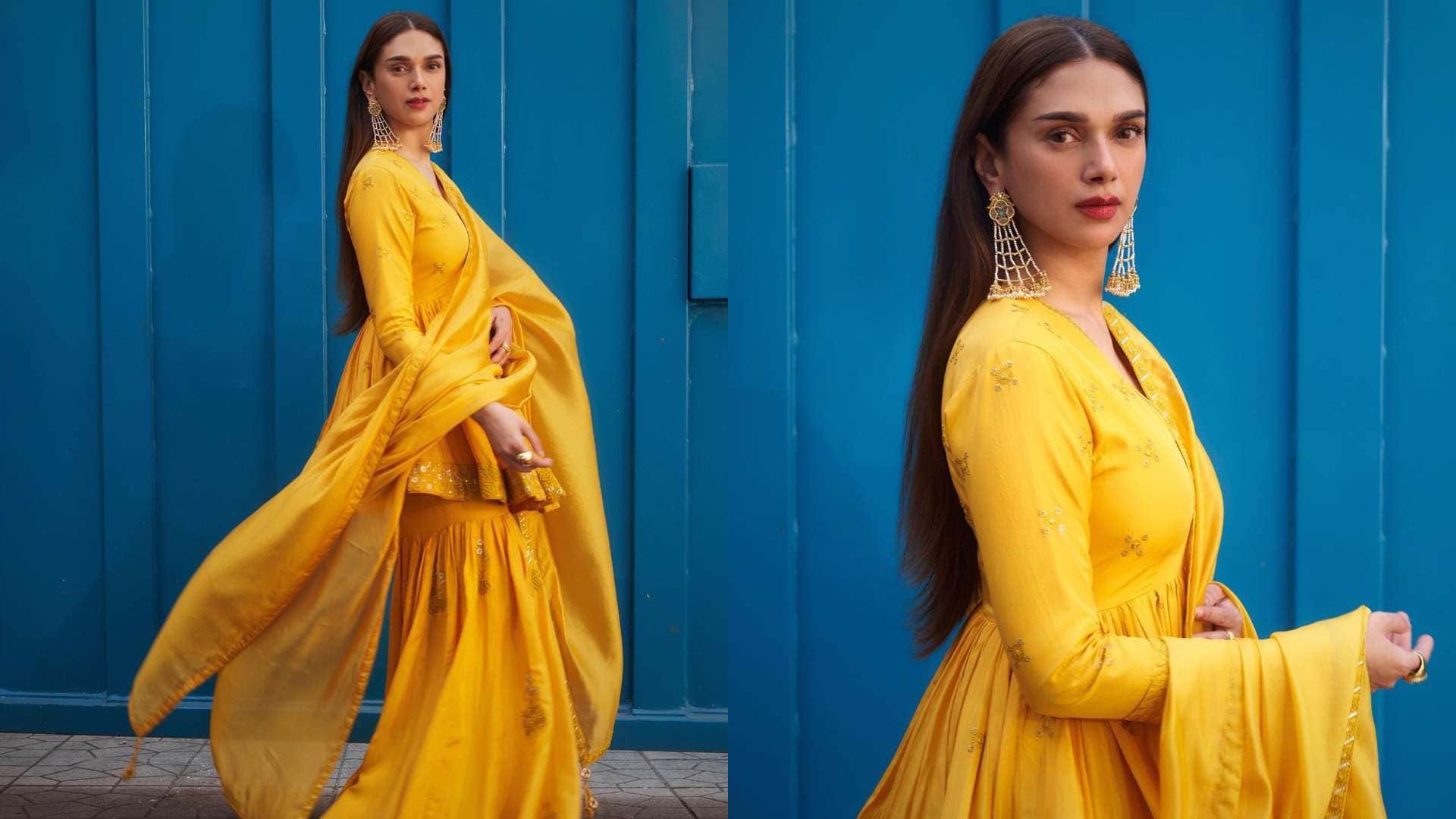 actress aditi rao hydari sharara dress collection photos aditi rao hydari fashion style