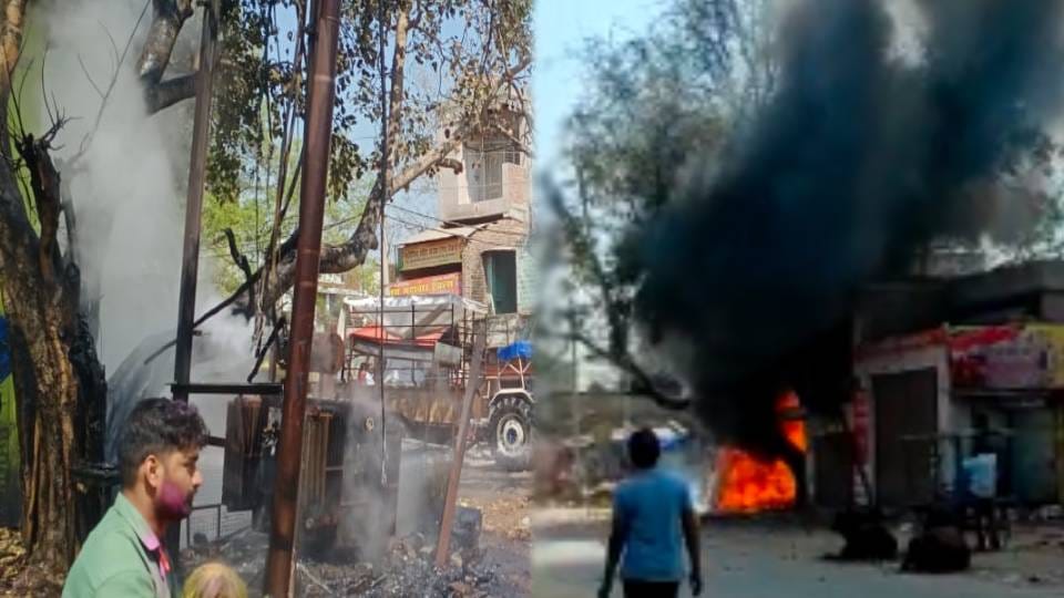 fire broke out in transformer amid Rangotsav in Agra